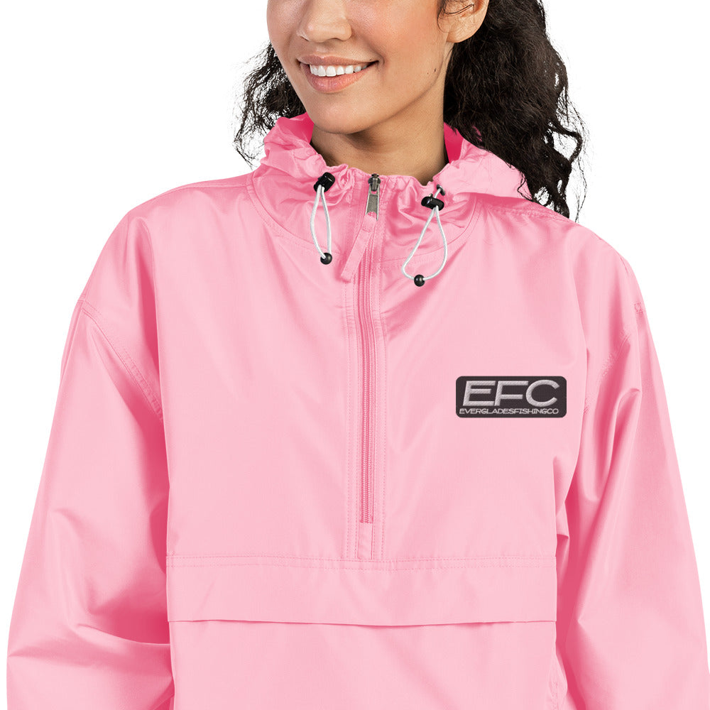 EFC Embroidered Champion Packable Jacket Pink Candy L