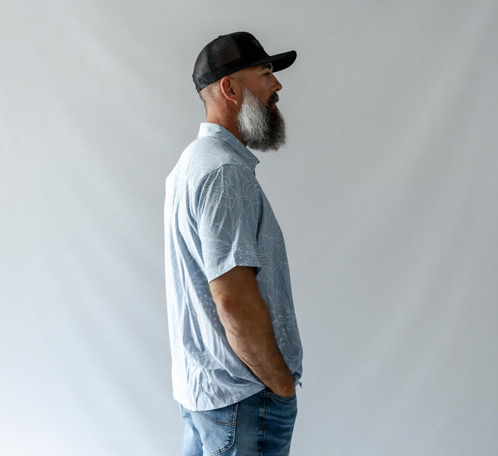 PENIDA BUTTON DOWN_ SLATE