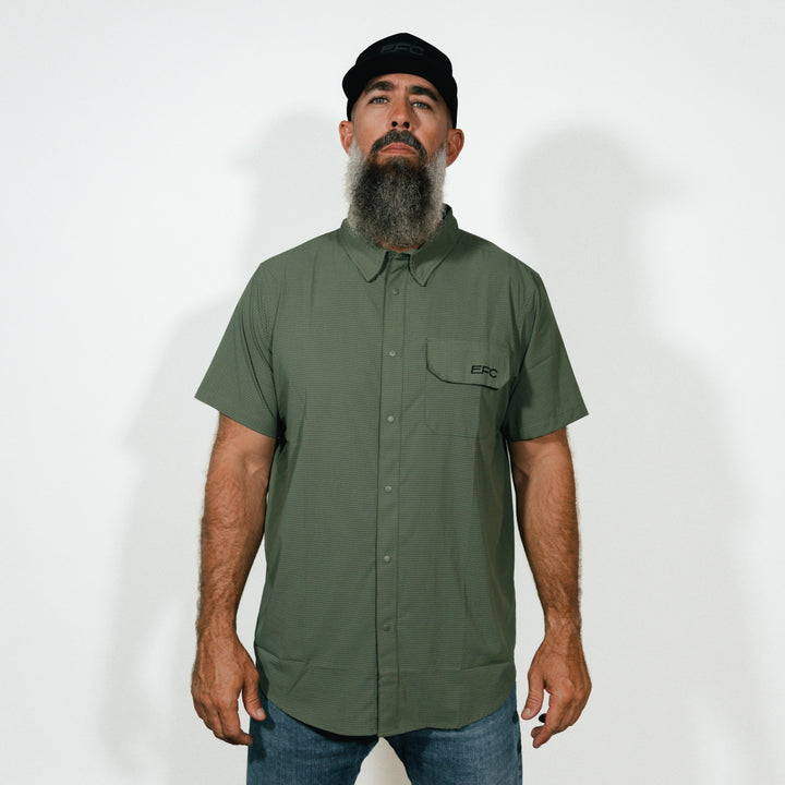 ProStaff Collared Snap _ Olive