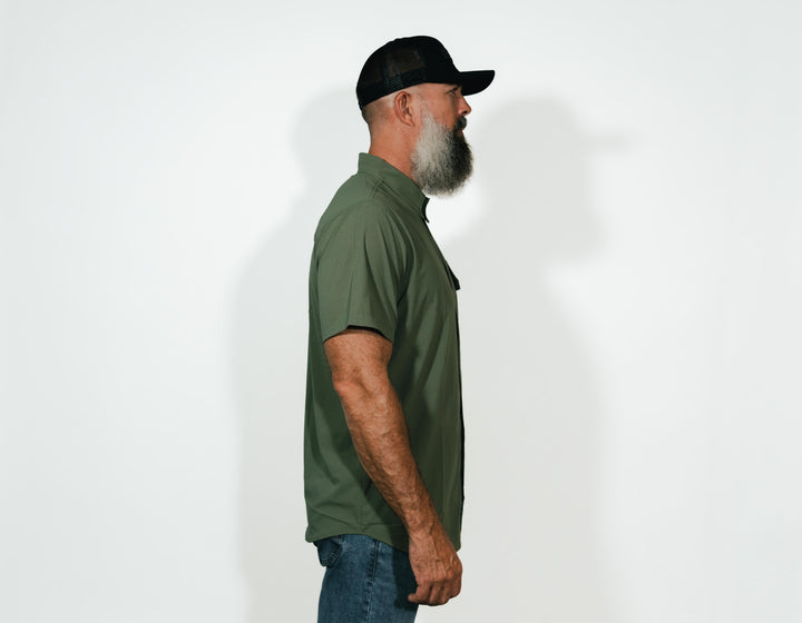 ProStaff Collared Snap _ Olive