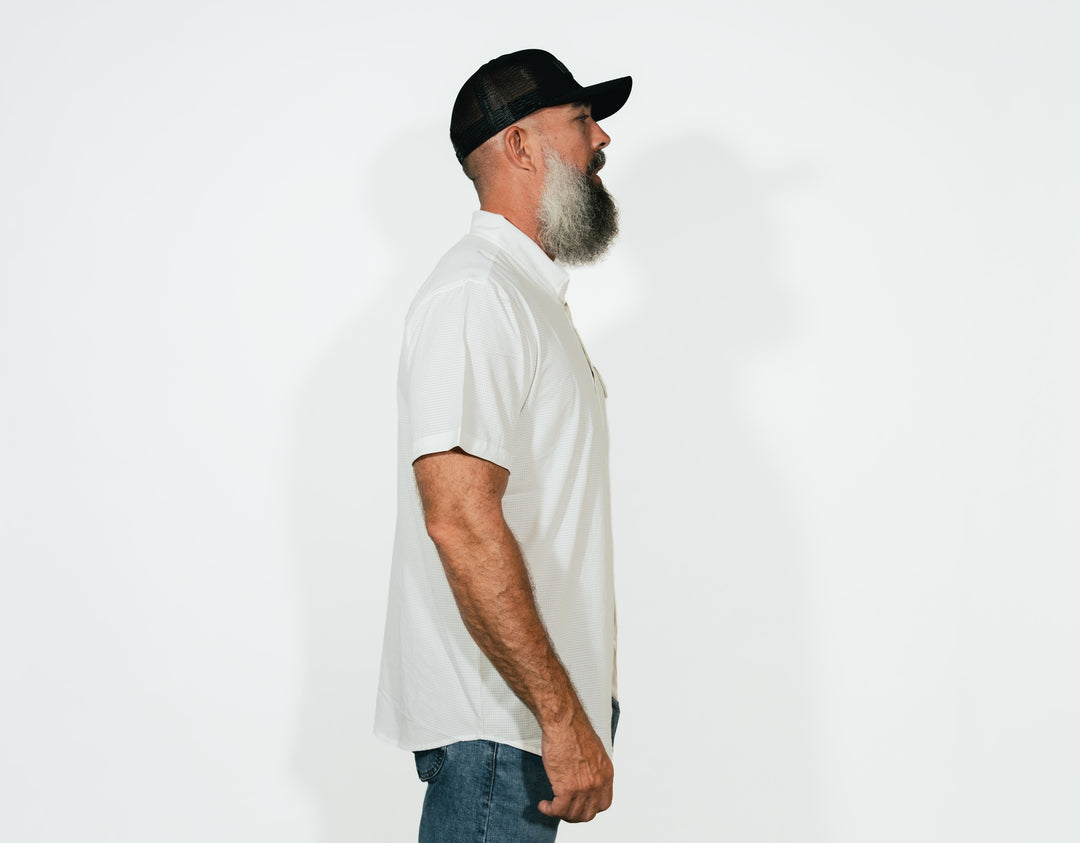 ProStaff Collared Snap _ White