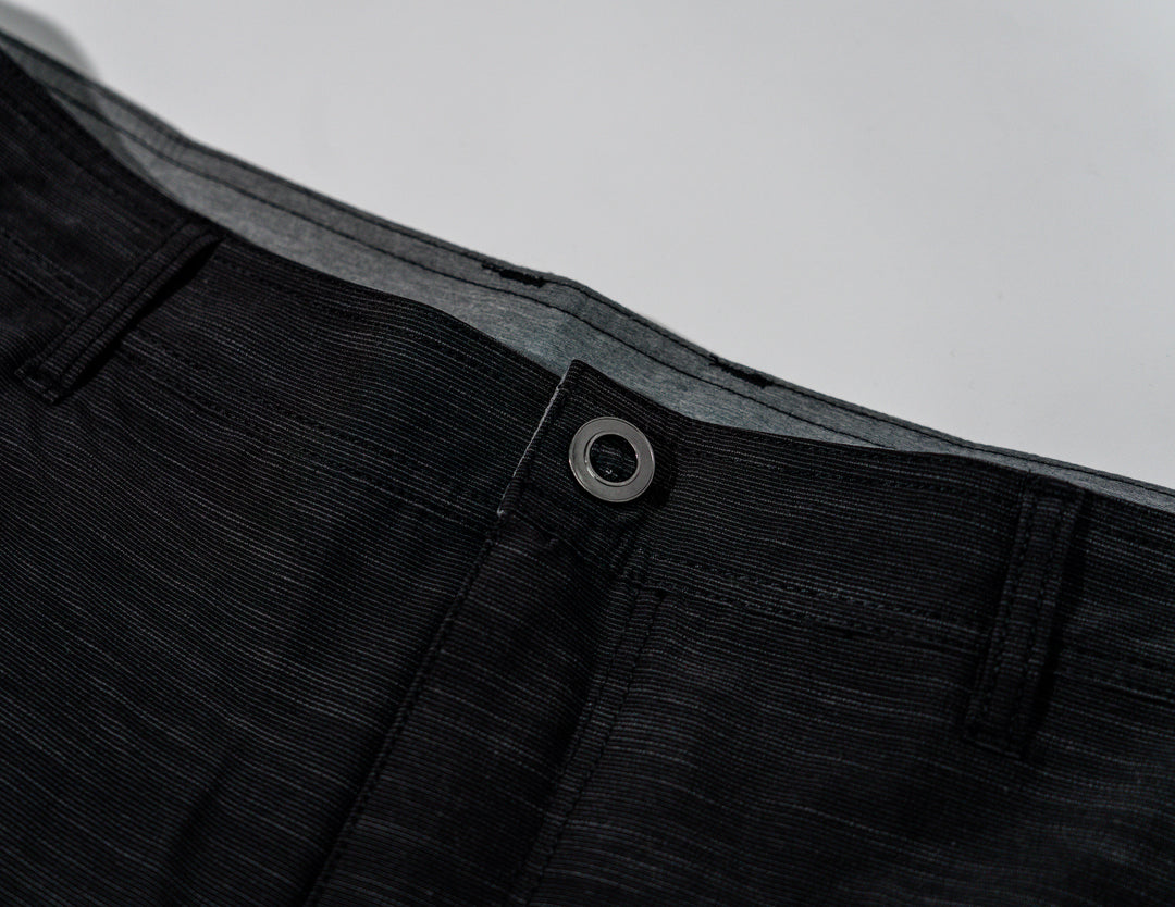 Black Slub Fishing Short _ 21"