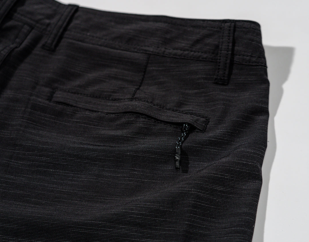 Black Slub Fishing Short _ 21"