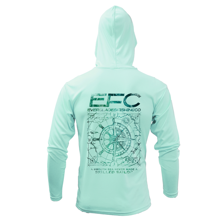 Sublimated Skilled Sailor Sea Foam Hooded Performance Shirt