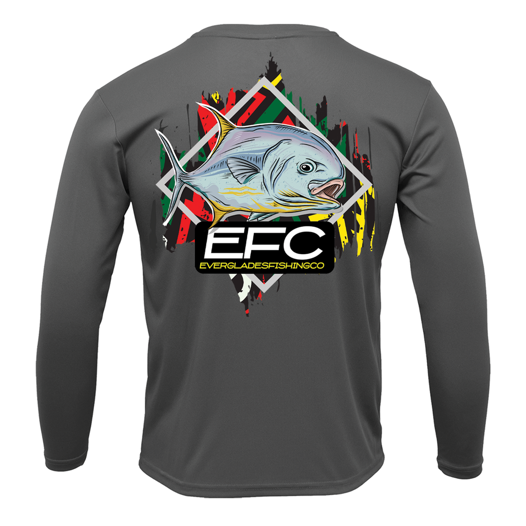 Performance Essentials Rasta Permit Rasta Performance Shirt _ Charcoal – Everglades Fishing Co