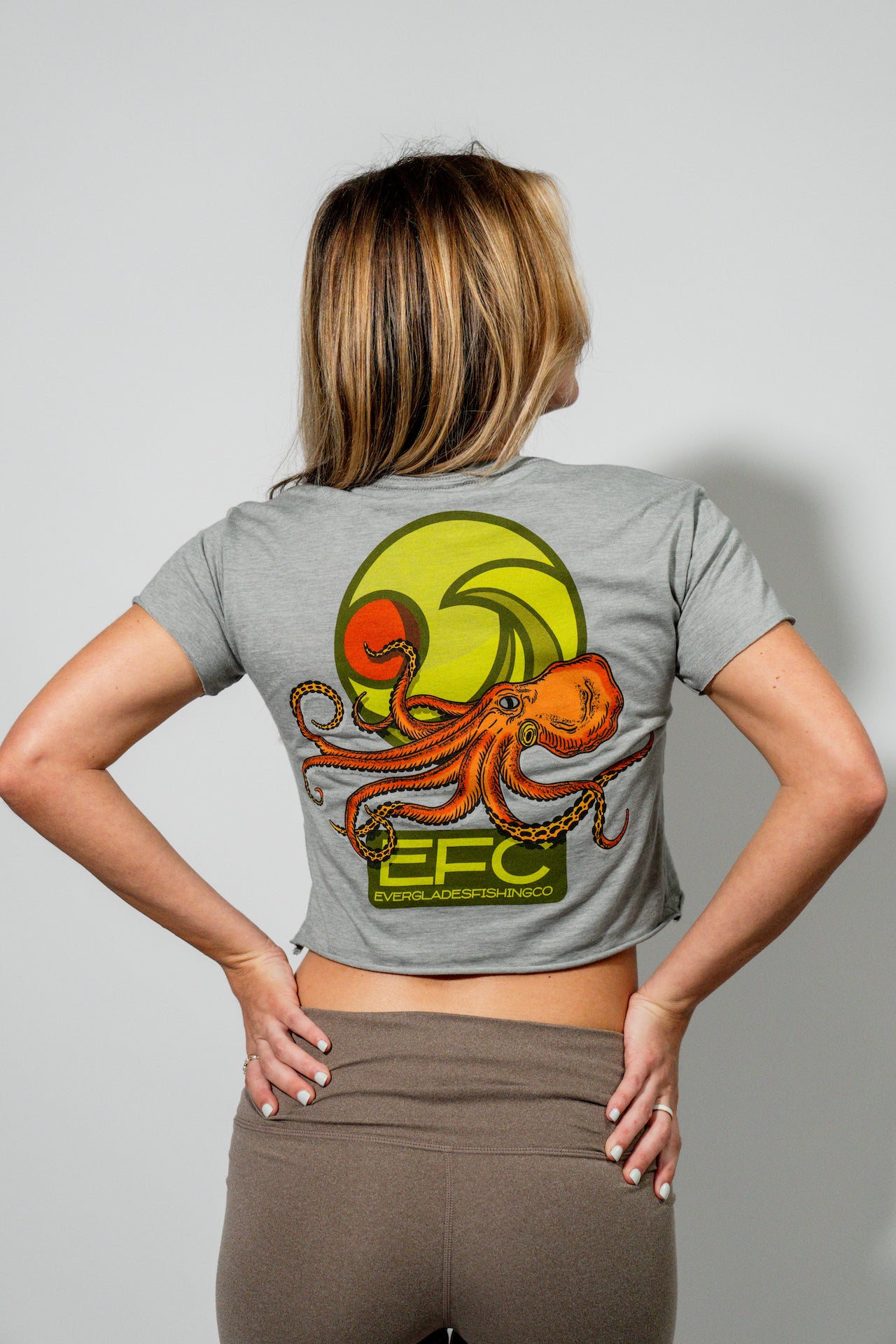 Octopus Crop Top_ Grey