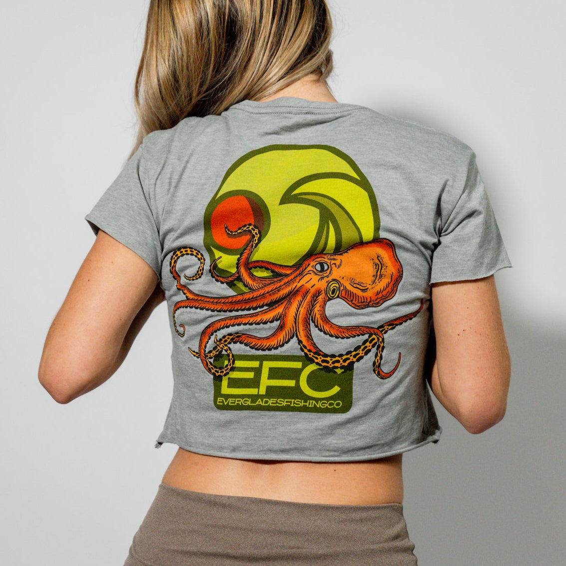Octopus Crop Top_ Grey