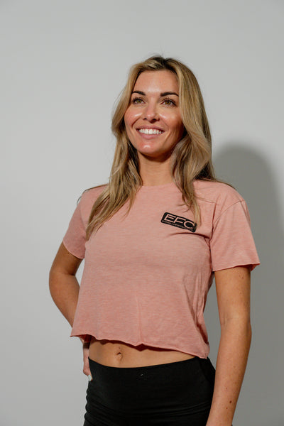 Snook Bones Crop Top_ Desert Pink
