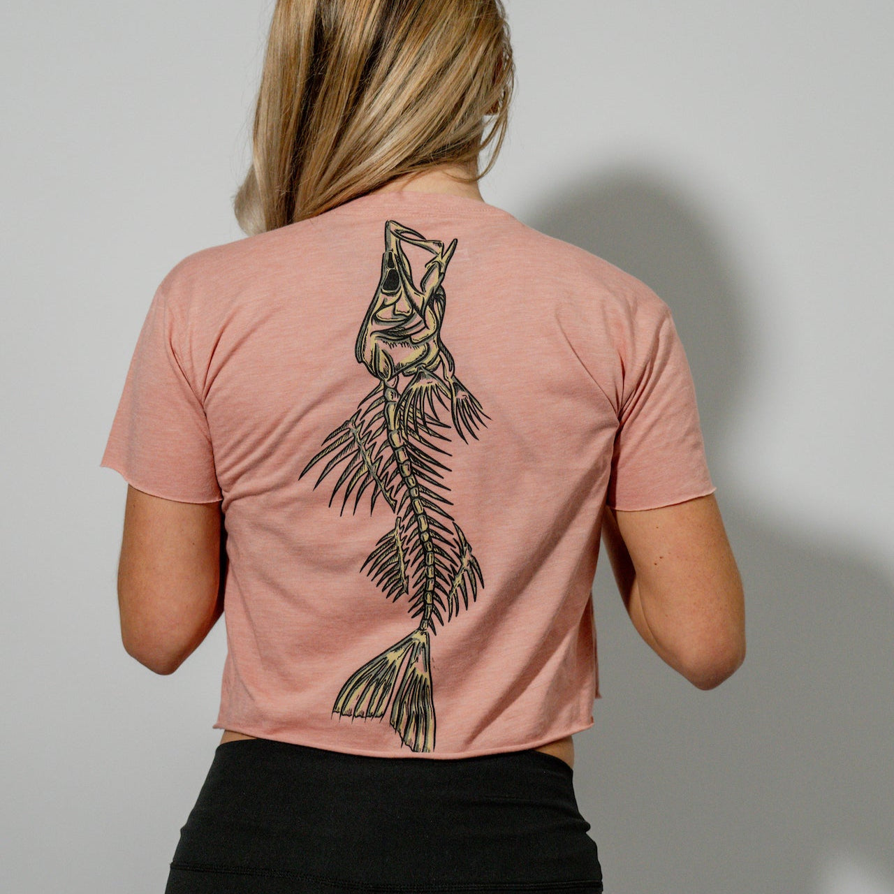 Snook Bones Crop Top_ Desert Pink