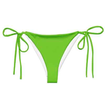 Green recycled string bikini bottom