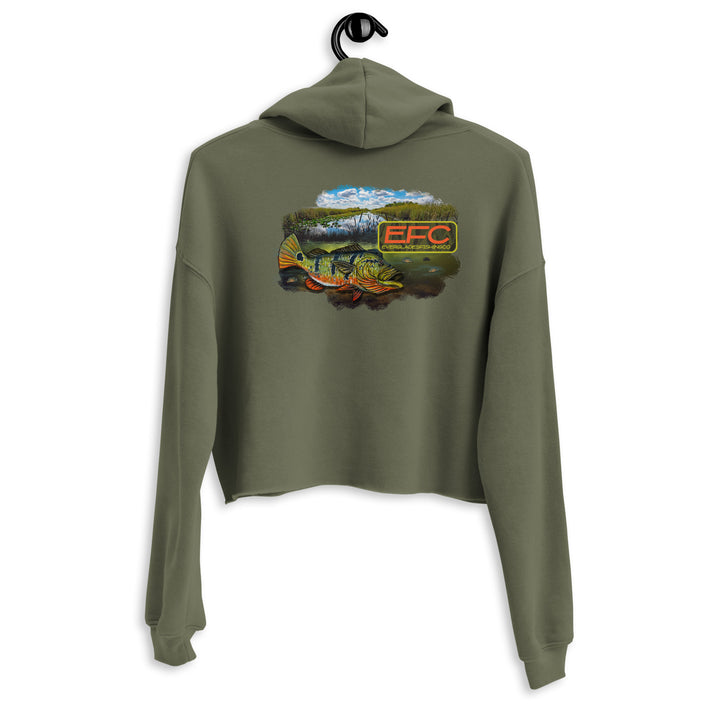 EFC PEACOCKBASS Crop Hoodie