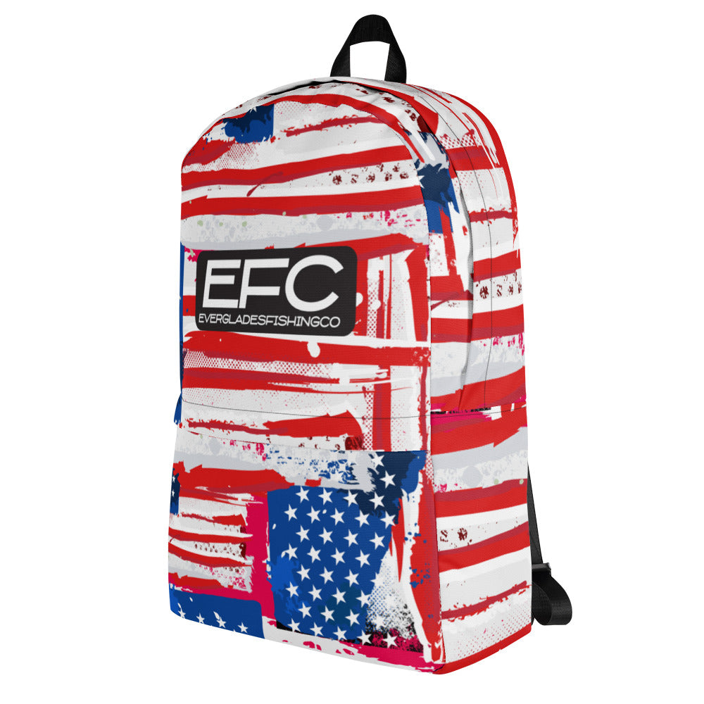 Bass Fish Lures And American Flag Casual Backpack, School Bag, Fashion  Lightweight Outdoor Backpack, Holiday Gifts