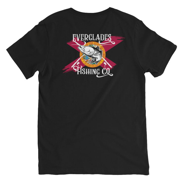 Flag Short Sleeve V-Neck T-Shirt