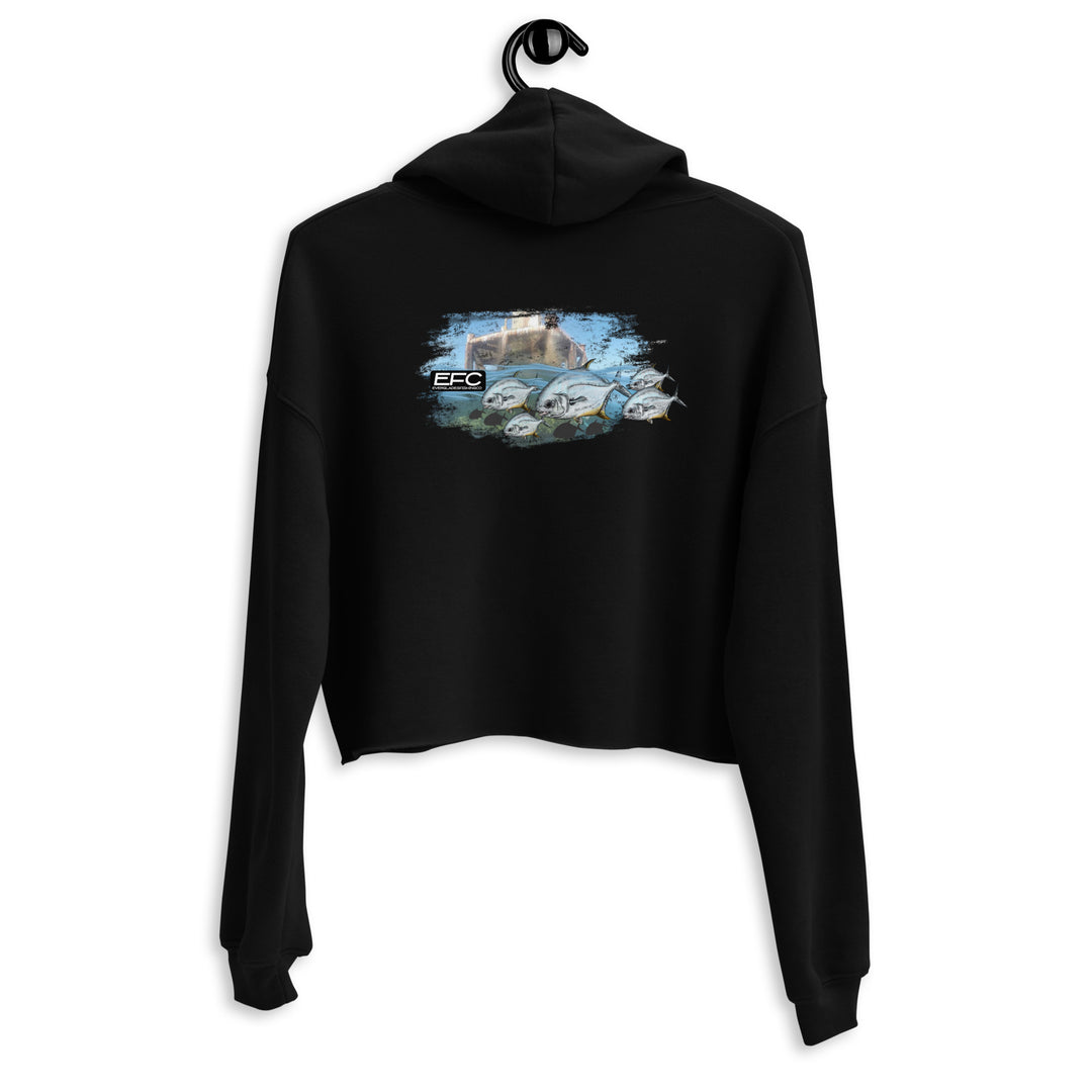 Permit fish Crop Hoodie