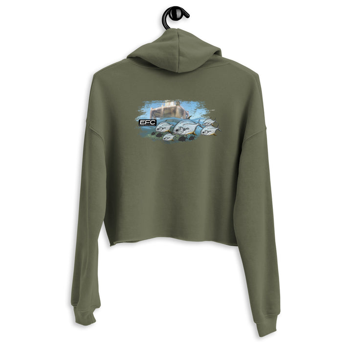 Permit fish Crop Hoodie