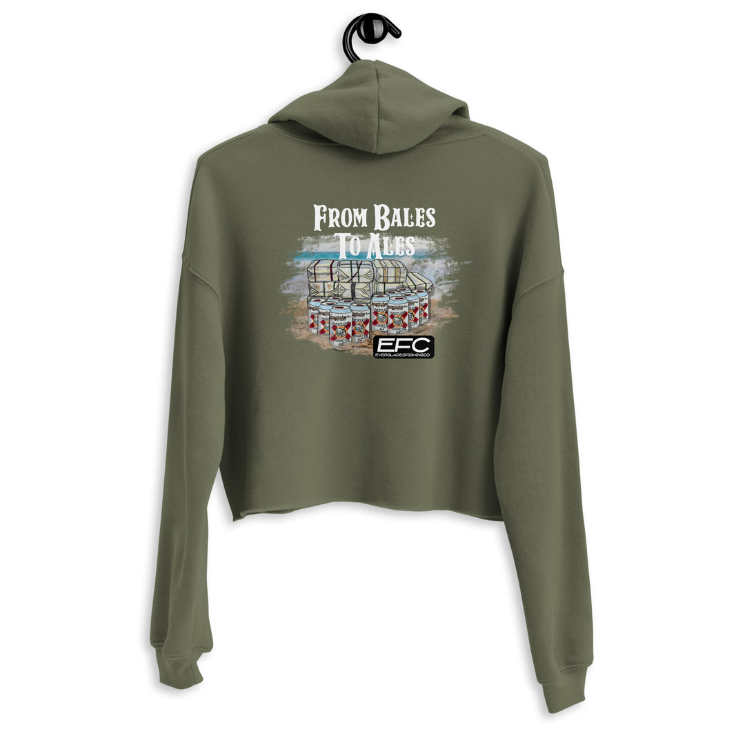 From Bales to Ales Crop Hoodie