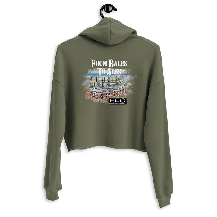From Bales to Ales Crop Hoodie
