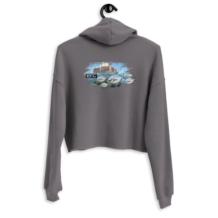 Permit fish Crop Hoodie